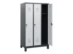 schoollocker,HxBxD 1630x900x500mm,3vak,vak B 300mm,draaigrendel,voeten