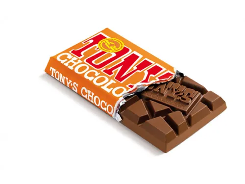 Chocolade Tony's Chocolonely reep 180gr melk karamel zeezout