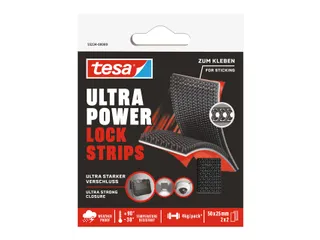 Klittenband tesa Ultra PowerLock Strips 50x25mm 2 strips zwart - 2