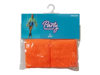 Polsband neon oranje 2stuks - 1