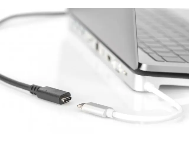 USB Type-C verlengkabel St/Bu 0,7m Gen2 5A 10GB 3.1-versie Zwart