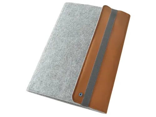 DESQ Schrijfmap A4 Dutch Design Grijs vilt met clipboard en elastiek