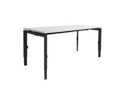 Bureau Linesto N3 hoogte instelbaar 140x80cm Krijtwit, poot Zwart