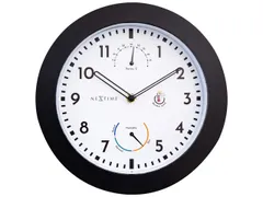 Buitenklok Nextime dia 25,5cm Daisy met thermo- en hydrometer cijfers,