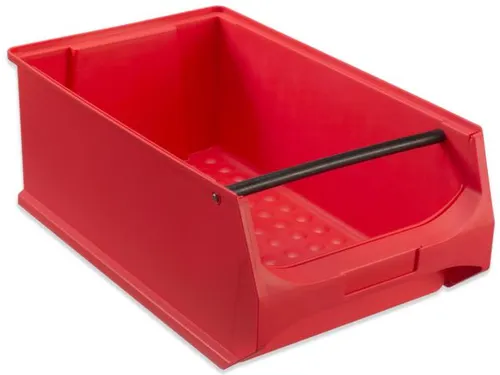 Zichtbak Hxbxd 200x300x500mm Pp Met Draaggreep Rood