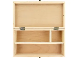 Tekendoos Kangaro 3-vaks Ongelakt Hout 25x14x6,5cm - 3