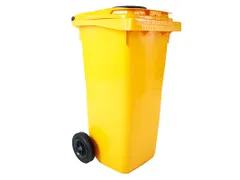 Container met rozet 120 Liter Geel