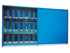 Stellingcontainer Gevaarlijke Stoffen Max. 48X200L Vaten Staand