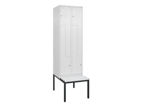 Z-garderobekast,HxBxD 2120x600x815mm,2vak,vak B 300mm,cil.-slot