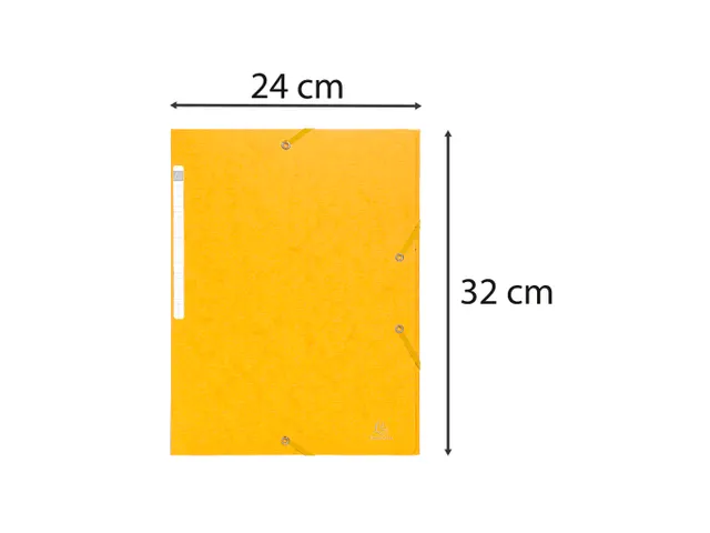 Elastomap zonder klep gegaufreerd glanskarton Scotten 600g/m2 A4 Geel