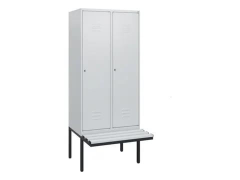locker met bank,HxBxD 1950x800x815mm,2vak,vak B 400mm,cil.-slot