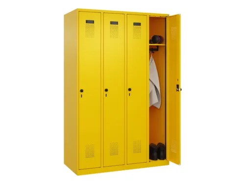 locker,HxBxD 1850x1200x500mm,4vak,vak B 300mm,draaigrendel