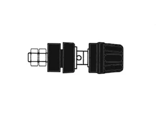 Geisoleerde 4mm Inbouwbus Met KOP En Ring / Zwart (PKI10A)