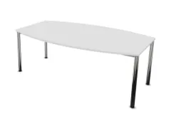 vergadertafel,HxBxD 740x2000x1200mm,vatvormig,Bl-wit