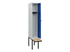 locker met bank,HxBxD 1950x300x815mm,1vak,vak B 300mm,draaigrendel