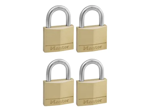 Hangslot MasterLock 4 gelijksluitend messing 50mm