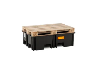 PE-opvangbak,v. 2x200l vat,opvangvol. 220l,HxBxD 360x1230x830mm - 8