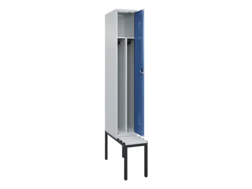 locker met bank,voor scheiding van kleding,HxBxD 2120x300x815mm,1vak