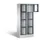 Lockerkast 1800x810x500mm 2x4 vakken Cilinderslot, Sokkel, RAL7021