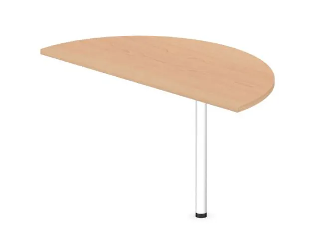 aanbouwtafel,i.h.v.,HxBxD 720-840x1200x600mm,halfrond,NE-esdoorn