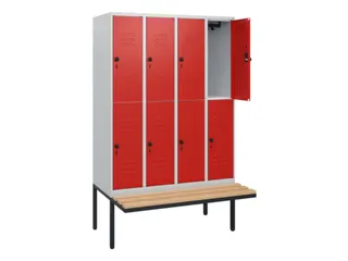 Dubbeldekse dekenkist,HxBxD 1950x1200x815mm,4x2vak.,vak B 300mm - 2