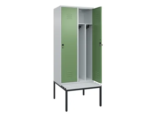 locker voor scheiding van kleding,HxBxD 2120x800x815mm,2vak