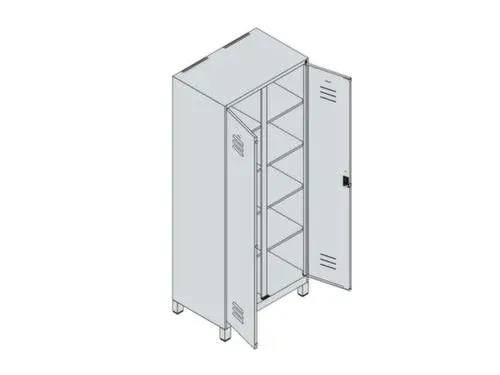 wasgoedverdeelkast,HxBxD 1950x800x500mm,vak B 400mm,draaigrendel