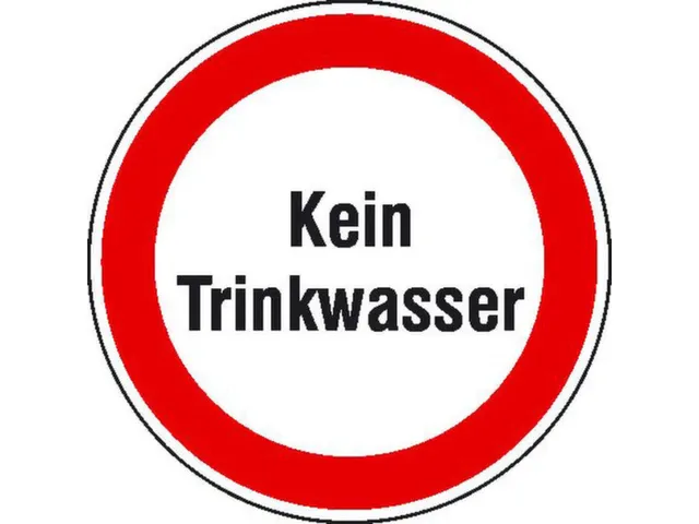 aanwijzingsbord,Geen drinkwater,PVC,om te verlijmen,Ø 100mm