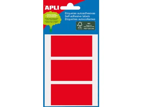 Apli Gekleurde Etiketten 34x67mm Rood