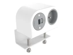 Desktop stekkerdoos Power Phase 1x penaarde + USB A en C 25W Wit