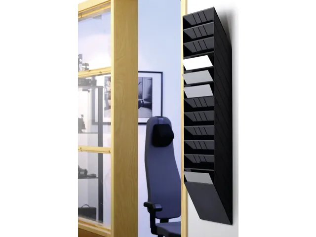 Muurfolderhouder Flexiboxx 12 A4 Landscape Zwart