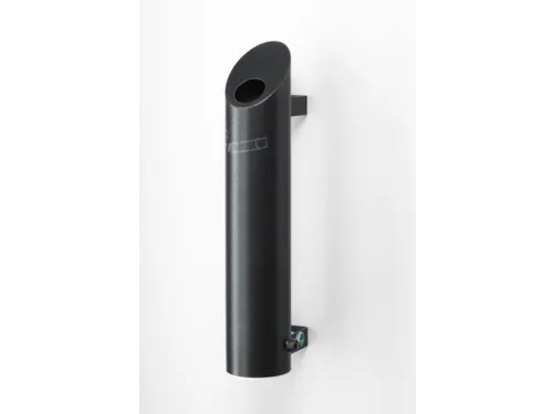 Wandasbak 2.5 liter HxØ 500x120mm Antiek-Zilverkleurig Rvs