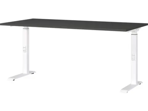 In hoogte verstelbaar bureau,HxBxD 680-910x1600x800mm,blad grafiet