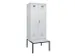 locker met bank,voor scheiding van kleding,HxBxD 2120x800x815mm,2vak