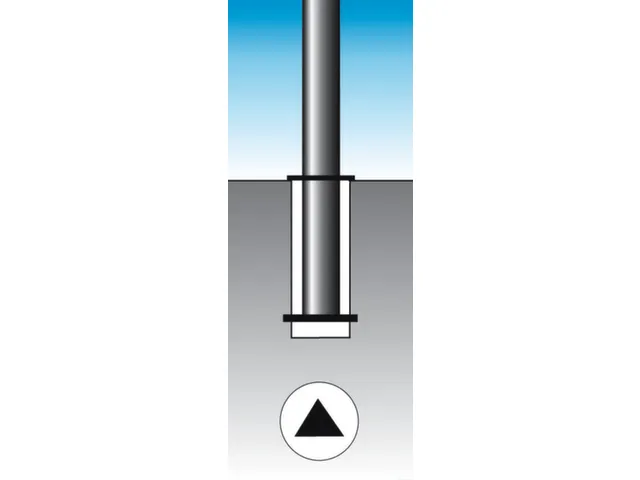 Afzetpaal Rvs Ø 102Mm Afsluit/uitneembaar Uit Bodemhouder