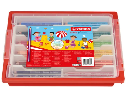 Kleurpotlood STABILO 203 Trio dik 96 stuks assorti