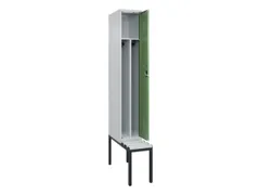 locker met bank,voor scheiding van kleding,HxBxD 2120x300x815mm,1vak