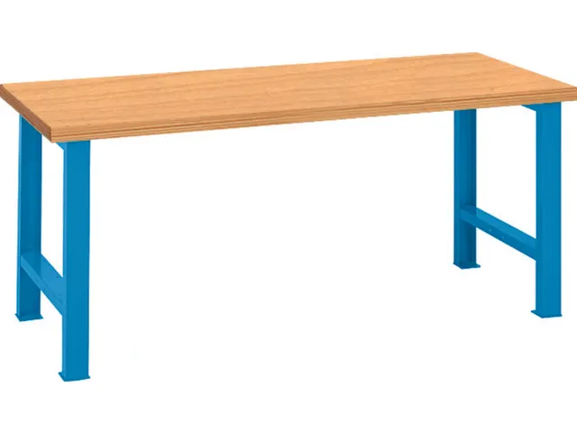 Werkbank Hxbxd 840x1500x750mm Multiplex 40mm Afwerking Ral5012
