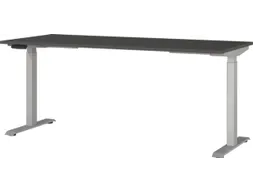 Elektrisch ihv bureau,HxBxD 720-1200x1800x800mm,blad grafiet
