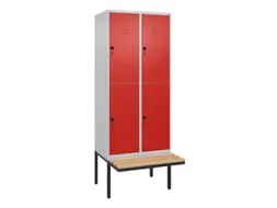 Dubbeldekse dekenkist,HxBxD 2120x800x815mm,2x2vak.,vak B 400mm