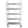RVS serveerwagen,draagverm. 250kg,5etage(s),m. kunststof matten