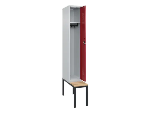 locker met bank,HxBxD 2120x300x815mm,1vak,vak B 300mm,cilinderslot