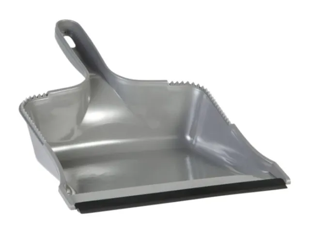 Vikan Classic stofblik kunststof grijs rubber rand 21cm