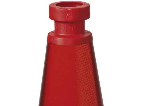 pion,H 500mm,pvc,rood/wit,retro-reflecterend