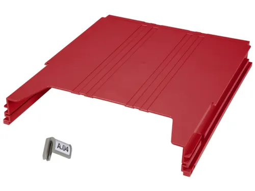 wandsorteerder,opbergvak,v. 34,HxBxD 42x262x302mm,plank(en) ABS,rood