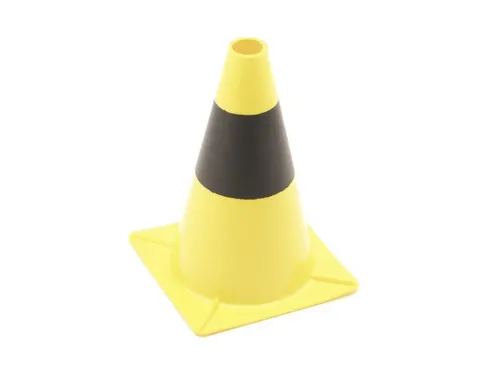 Verkeerskegel Geel/Zwart - 30cm