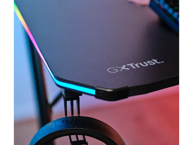 GXT 709 LUMINUS RGB-led Gaming Desk Zwart 120x60x74cm