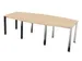 Table de conférence forme de fût 740x2400x1200mm 4 pieds NE-érable