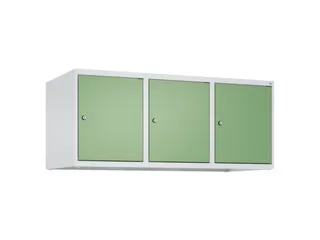 opzetkast,v. locker,3vak.,vak B 400mm,HxBxD 500x1200x500mm,vleugeldeur - 1