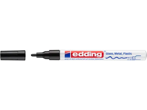 Paintmarker edding 751 op oliebasis 1-2mm creatief zwart